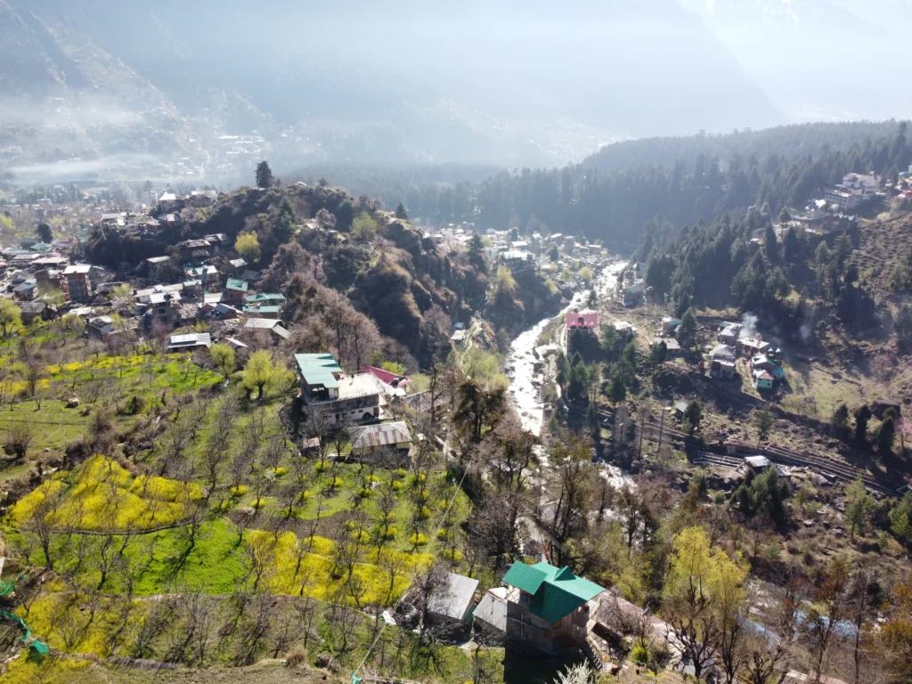 Old Manali Ariel View