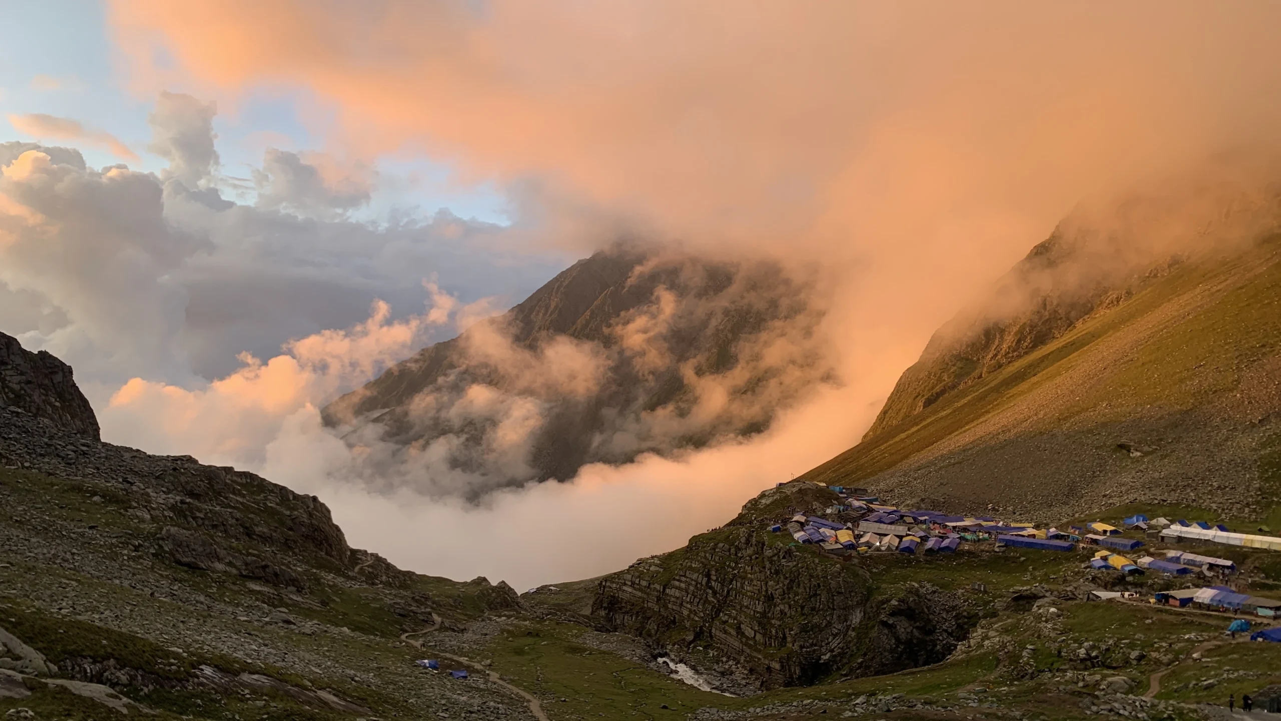 Sunset at Gauri Kund, Mani Mahesh